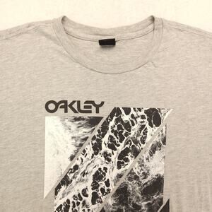 Oakley Casual Crew Neck Graphic Short Sleeve T Shirt Adult Mens Size L Gray